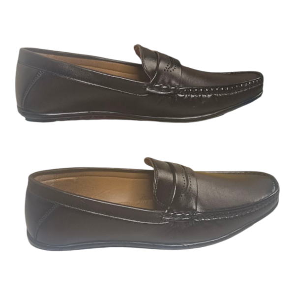 iUnique Men's Classic Brown Loafers – Premium Slip-On Shoes - Image 3