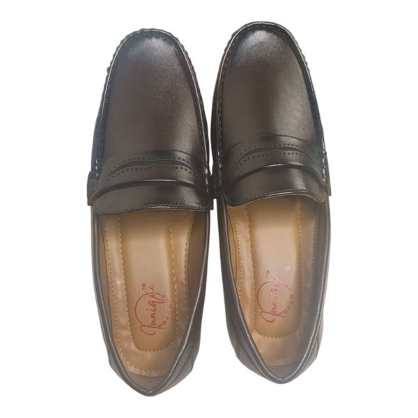 iUnique Men's Classic Brown Loafers – Premium Slip-On Shoes - Image 5