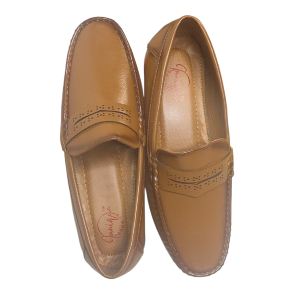 iUnique Men's Tan Loafers – Stylish & Comfortable Slip-On Shoes - Image 3