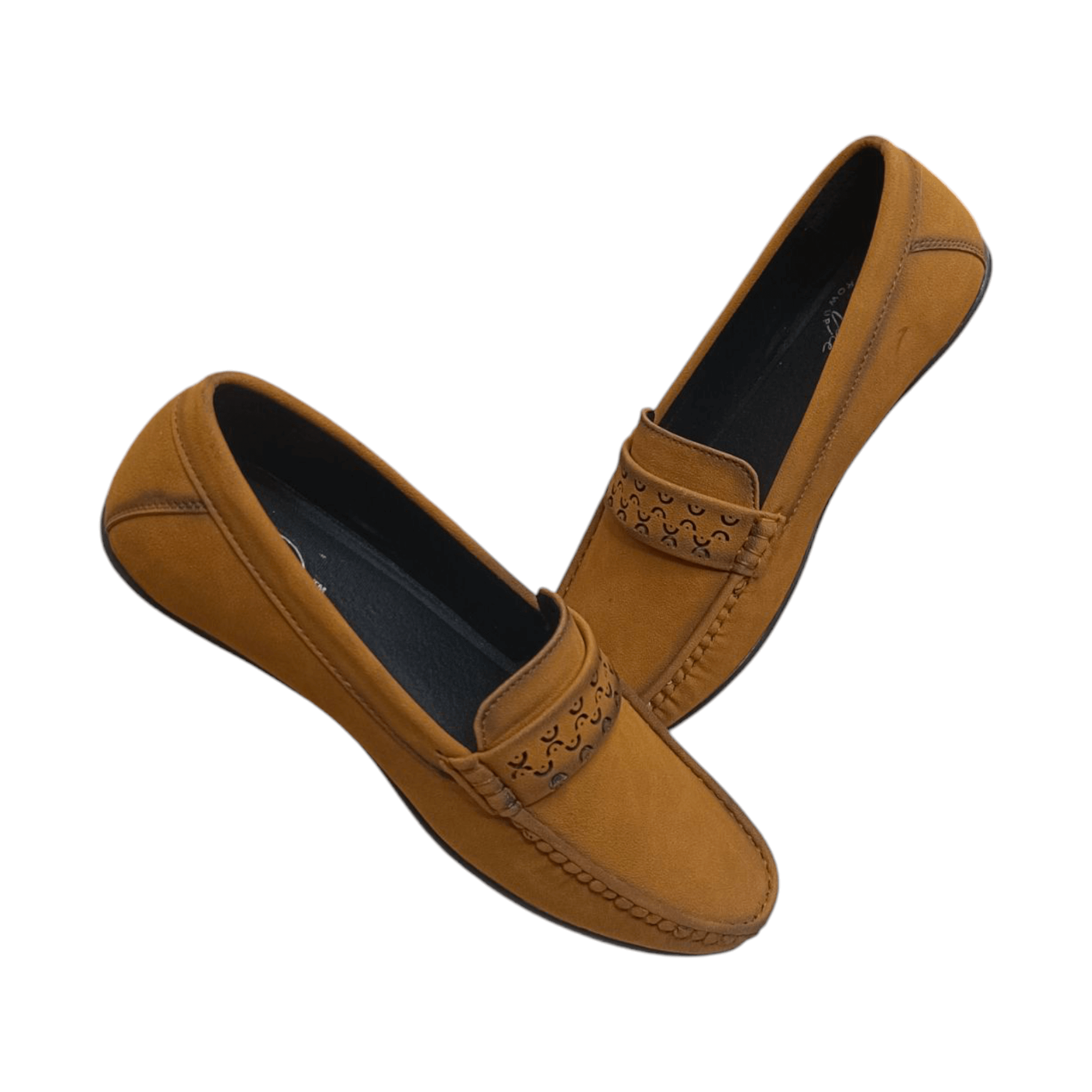 IUNIQUE Men’s Tan Loafers with Designer Strap – Elegant & Stylish Slip-On Shoes - Image 5